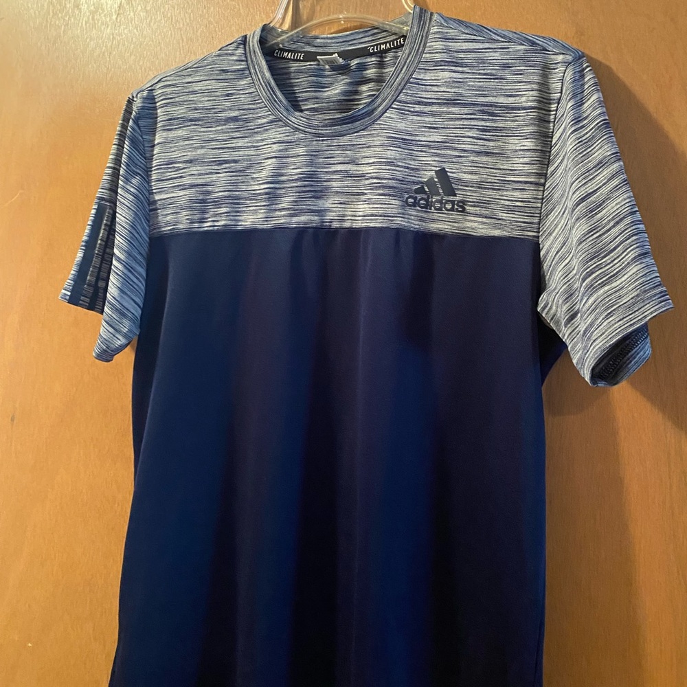 Adidas Climalite Blue and Gray Short Sleeve Tee